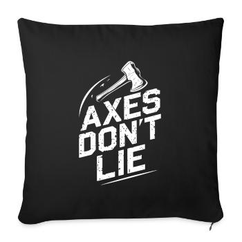 Maîtres du lancer de hache pour une pratique précise de la cible - Housse de coussin décorative 45 x 45 cm - noir - Devant