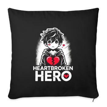 Art de l’anime et esthétique gothique pour la mode alternative - Housse de coussin décorative 45 x 45 cm - noir - Devant