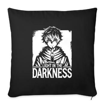Art de l’anime et esthétique gothique pour la mode alternative - Housse de coussin décorative 45 x 45 cm - noir - Devant