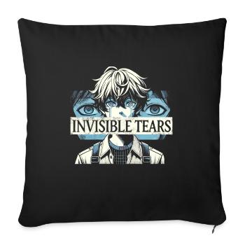 Art de l’anime et esthétique gothique pour la mode alternative - Housse de coussin décorative 45 x 45 cm - noir - Devant