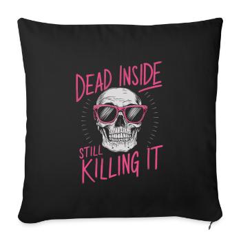 Revival emo et mode alternative pour Scene Kids - Housse de coussin décorative 45 x 45 cm - noir - Devant