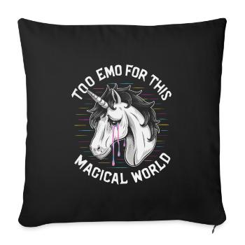 Emo Revival and Alternative Fashion for Scene Kids - Sofa pillowcase 17,3'' x 17,3'' (45 x 45 cm) - black - Front