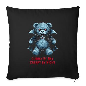 Horror Teddy Bear Clawing Through The Night Horror - Sofa pillowcase 17,3'' x 17,3'' (45 x 45 cm) - black - Front