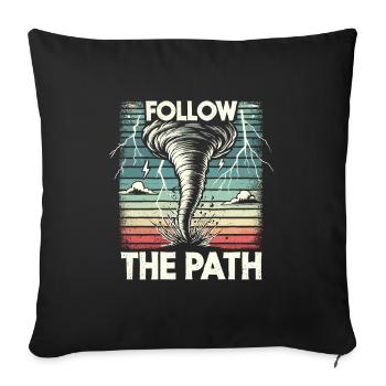Découvrez le monde fascinant de la chasse aux tornades - Housse de coussin décorative 45 x 45 cm - noir - Devant