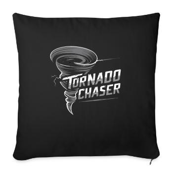 Découvrez le monde fascinant de la chasse aux tornades - Housse de coussin décorative 45 x 45 cm - noir - Devant