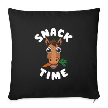 Motifs de chevaux amusants pour les amoureux des chevaux et - Housse de coussin décorative 45 x 45 cm - noir - Devant