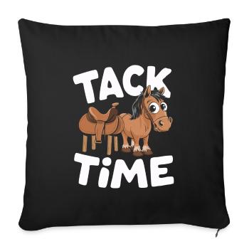 Motifs de chevaux amusants pour les amoureux des chevaux et - Housse de coussin décorative 45 x 45 cm - noir - Devant