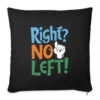 Linkshänder Lefty Left-hander Leftie Buddy - Sofa pillowcase 17,3'' x 17,3'' (45 x 45 cm) - black - Front