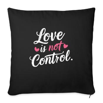Sensibilisation à la violence domestique - Housse de coussin décorative 45 x 45 cm - noir - Devant