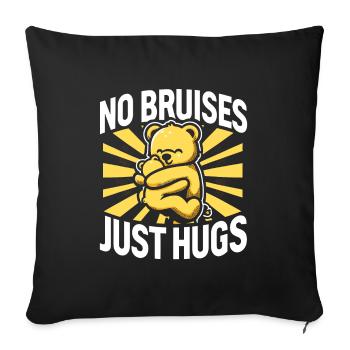 Sensibilisation à la violence domestique - Housse de coussin décorative 45 x 45 cm - noir - Devant