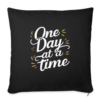 recovery from alcohol dependence sobriety aa - Sofa pillowcase 17,3'' x 17,3'' (45 x 45 cm) - black - Front