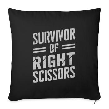 Linkshänder Lefty Left-hander Leftie Buddy - Sofa pillowcase 17,3'' x 17,3'' (45 x 45 cm) - black - Front
