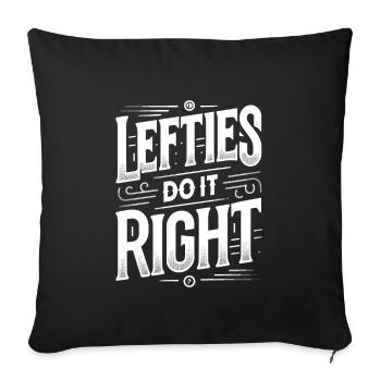 Linkshänder Lefty Left-hander Leftie Buddy - Sofa pillowcase 17,3'' x 17,3'' (45 x 45 cm) - black - Front