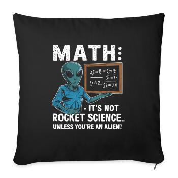 Teacher's Life Extraterrestrial Sci-Fi Adventure - Sofa pillowcase 17,3'' x 17,3'' (45 x 45 cm) - black - Front
