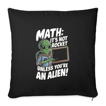 Teacher's Life Extraterrestrial Sci-Fi Adventure - Sofa pillowcase 17,3'' x 17,3'' (45 x 45 cm) - black - Front