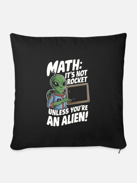 Lehrerleben Extraterrestrisches Sci-Fi Abenteuer - Sofakissenbezug 45 x 45 cm - Schwarz