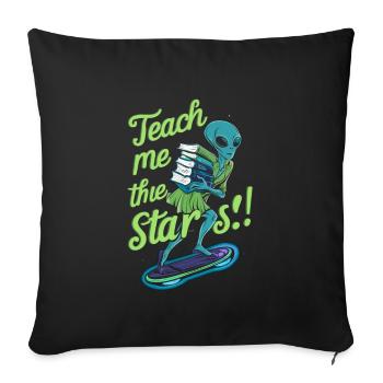 Teacher's Life Extraterrestrial Sci-Fi Adventure - Sofa pillowcase 17,3'' x 17,3'' (45 x 45 cm) - black - Front