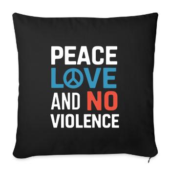 Sensibilisation à la violence domestique - Housse de coussin décorative 45 x 45 cm - noir - Devant