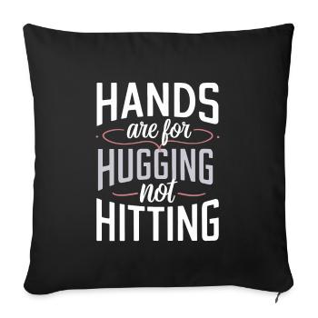 Raising awareness of domestic violence - Sofa pillowcase 17,3'' x 17,3'' (45 x 45 cm) - black - Front