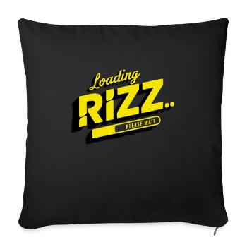 Rizzler Culture Gaming Life Rizzler Citations - Housse de coussin décorative 45 x 45 cm - noir - Devant
