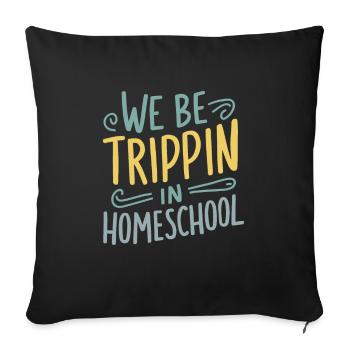 Homeschool Mom Dad Family Life Community Journey - Sofa pillowcase 17,3'' x 17,3'' (45 x 45 cm) - black - Front