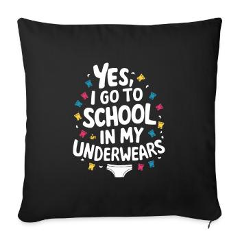 Homeschool Mom Dad Family Life Community Journey - Sofa pillowcase 17,3'' x 17,3'' (45 x 45 cm) - black - Front