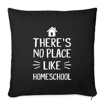 Homeschool Mom Dad Family Life Community Journey - Sofa pillowcase 17,3'' x 17,3'' (45 x 45 cm) - black - Front