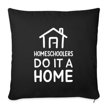 Homeschool Mom Dad Family Life Community Journey - Sofa pillowcase 17,3'' x 17,3'' (45 x 45 cm) - black - Front