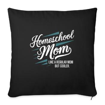 Homeschool Mom Dad Family Life Community Journey - Sofa pillowcase 17,3'' x 17,3'' (45 x 45 cm) - black - Front