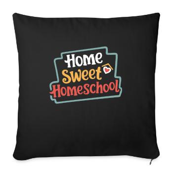 Homeschool Mom Dad Family Life Community Journey - Sofa pillowcase 17,3'' x 17,3'' (45 x 45 cm) - black - Front