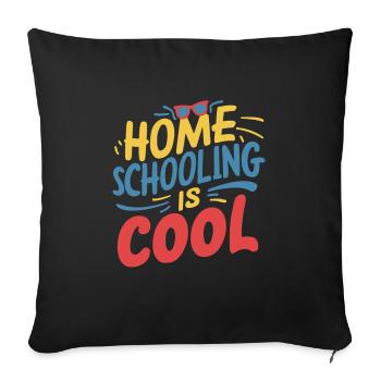 Homeschool Mom Dad Family Life Community Journey - Sofa pillowcase 17,3'' x 17,3'' (45 x 45 cm) - black - Front