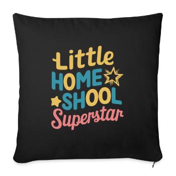 Homeschool Mom Dad Family Life Community Journey - Sofa pillowcase 17,3'' x 17,3'' (45 x 45 cm) - black - Front
