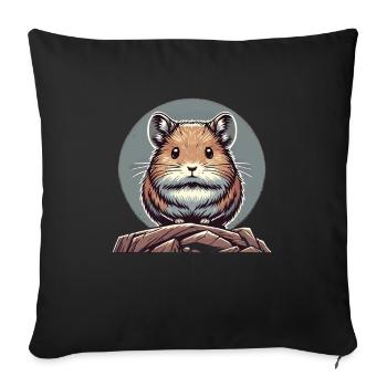 Design américain Pika Lover pour Pika - Housse de coussin décorative 45 x 45 cm - noir - Devant