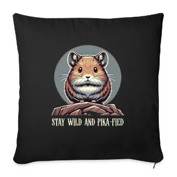 Design américain Pika Lover pour Pika - Housse de coussin décorative 45 x 45 cm - noir - Devant