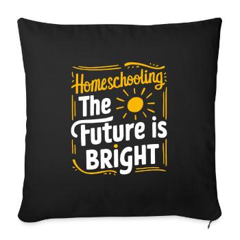 Homeschool Mom Dad Family Life Community Journey - Sofa pillowcase 17,3'' x 17,3'' (45 x 45 cm) - black - Front