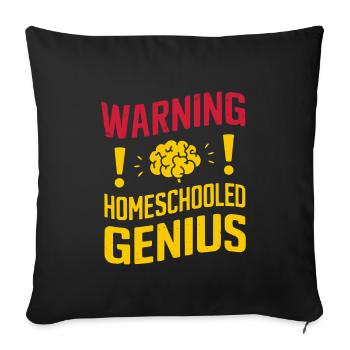 Homeschool Mom Dad Family Life Community Journey - Sofa pillowcase 17,3'' x 17,3'' (45 x 45 cm) - black - Front