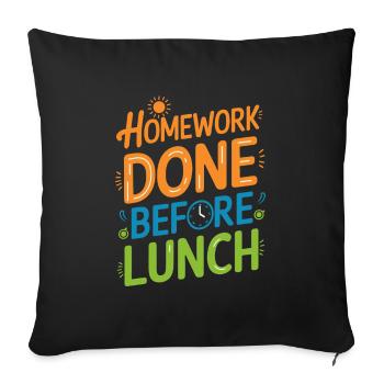 Homeschool Mom Dad Family Life Community Journey - Sofa pillowcase 17,3'' x 17,3'' (45 x 45 cm) - black - Front