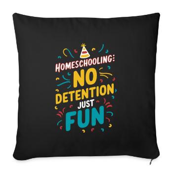 Homeschool Mom Dad Family Life Community Journey - Sofa pillowcase 17,3'' x 17,3'' (45 x 45 cm) - black - Front