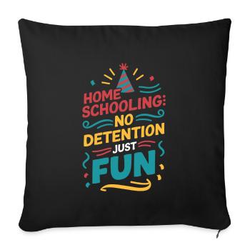 Homeschool Mom Dad Family Life Community Journey - Sofa pillowcase 17,3'' x 17,3'' (45 x 45 cm) - black - Front