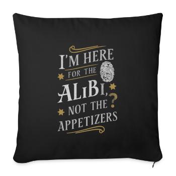 Murder Mystery Dinner Outfit, Party, Crime Scene - Sofa pillowcase 17,3'' x 17,3'' (45 x 45 cm) - black - Front