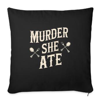 Krimi-dinner-outfit, Party, Tatort - Sofakissenbezug 45 x 45 cm - Schwarz - Vorne