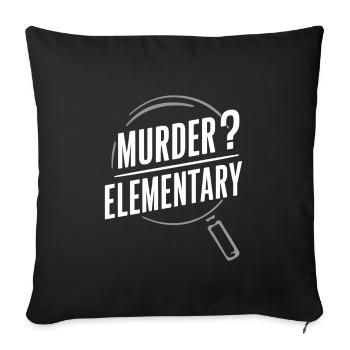 Murder Mystery Dinner Outfit, Party, Crime Scene - Sofa pillowcase 17,3'' x 17,3'' (45 x 45 cm) - black - Front