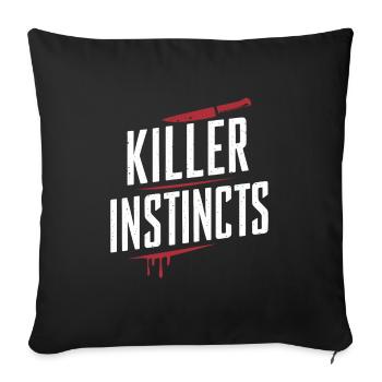 Murder Mystery Dinner Outfit, Party, Crime Scene - Sofa pillowcase 17,3'' x 17,3'' (45 x 45 cm) - black - Front