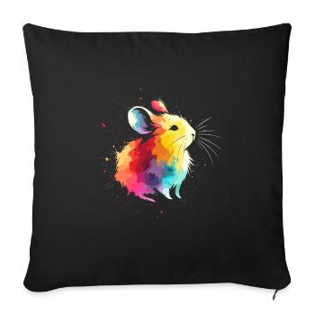 Conception d'amant américain de Pika pour Pika - Housse de coussin décorative 45 x 45 cm - noir - Devant