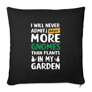 Garden Gnomes Gnome Lover Funny Gnome Gardening - Sofa pillowcase 17,3'' x 17,3'' (45 x 45 cm) - black - Front