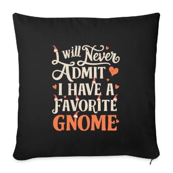 Garden Gnomes Gnome Lover Funny Gnome Gardening - Sofa pillowcase 17,3'' x 17,3'' (45 x 45 cm) - black - Front