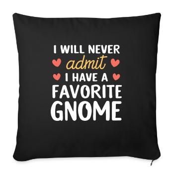 Garden Gnomes Gnome Lover Funny Gnome Gardening - Sofa pillowcase 17,3'' x 17,3'' (45 x 45 cm) - black - Front
