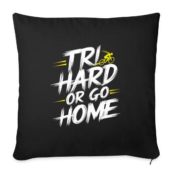 Triathlon Swim Bike Run Triathlete Sports Gift - Sofa pillowcase 17,3'' x 17,3'' (45 x 45 cm) - black - Front