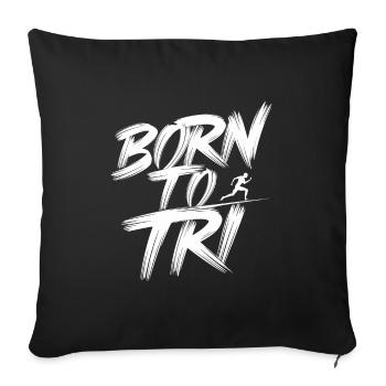Triathlon Swim Bike Run Triathlete Sports Gift - Sofa pillowcase 17,3'' x 17,3'' (45 x 45 cm) - black - Front