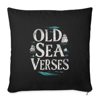 Sailors Sea Shanty Singing Ship Adventures - Sofa pillowcase 17,3'' x 17,3'' (45 x 45 cm) - black - Front